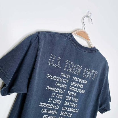 led zeppelin 2003 myth gem usa 1977 tee - size small