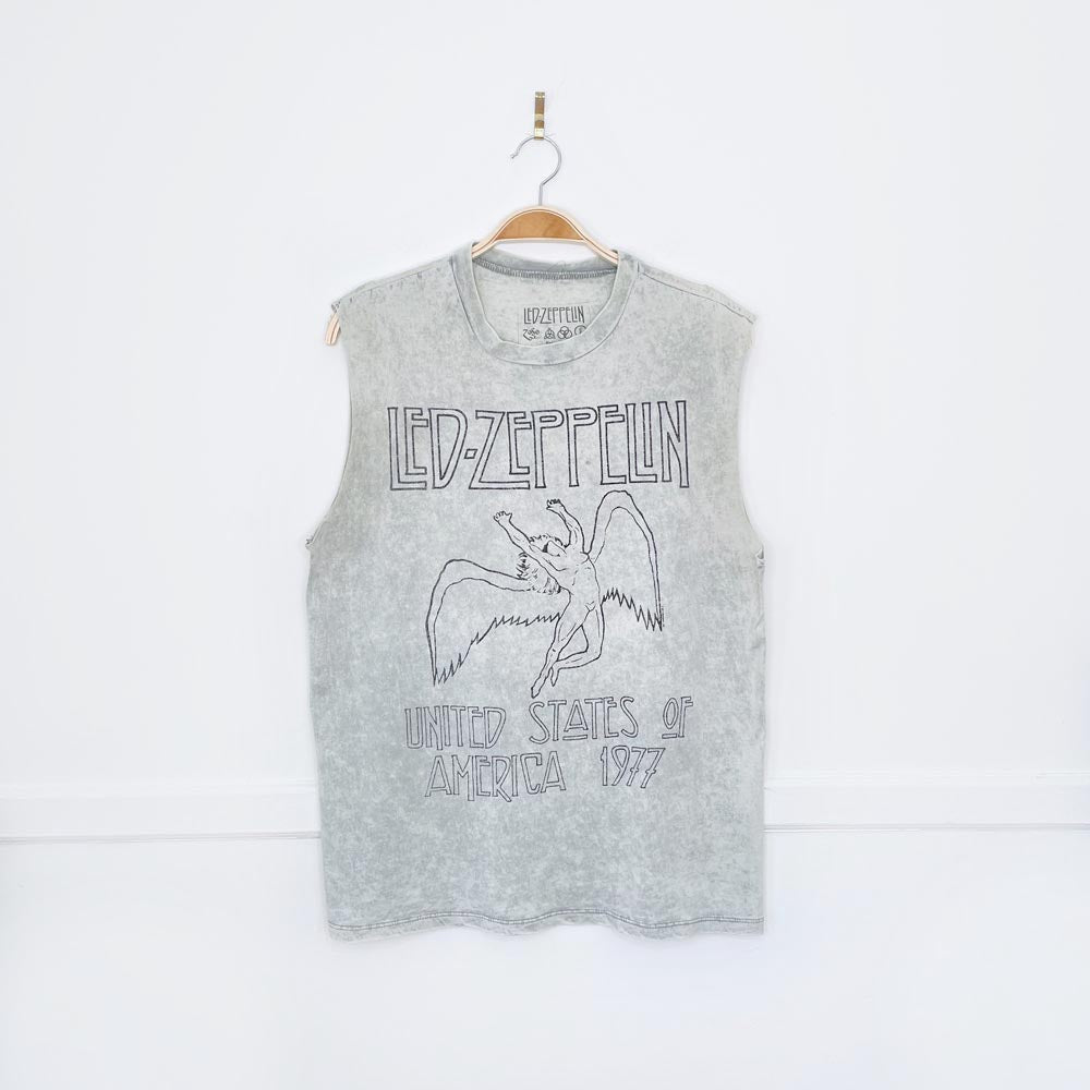 led zeppelin x philcos 1977 tour reprint sleeveless tee