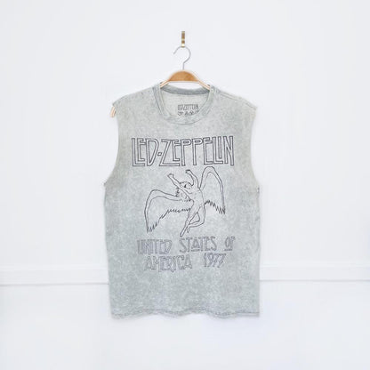 led zeppelin x philcos 1977 tour reprint sleeveless tee
