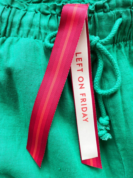 left on friday 100% linen getaway balloon pants - good market thrift store