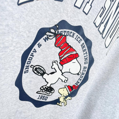 h&m oversized snoopy ice skating crew