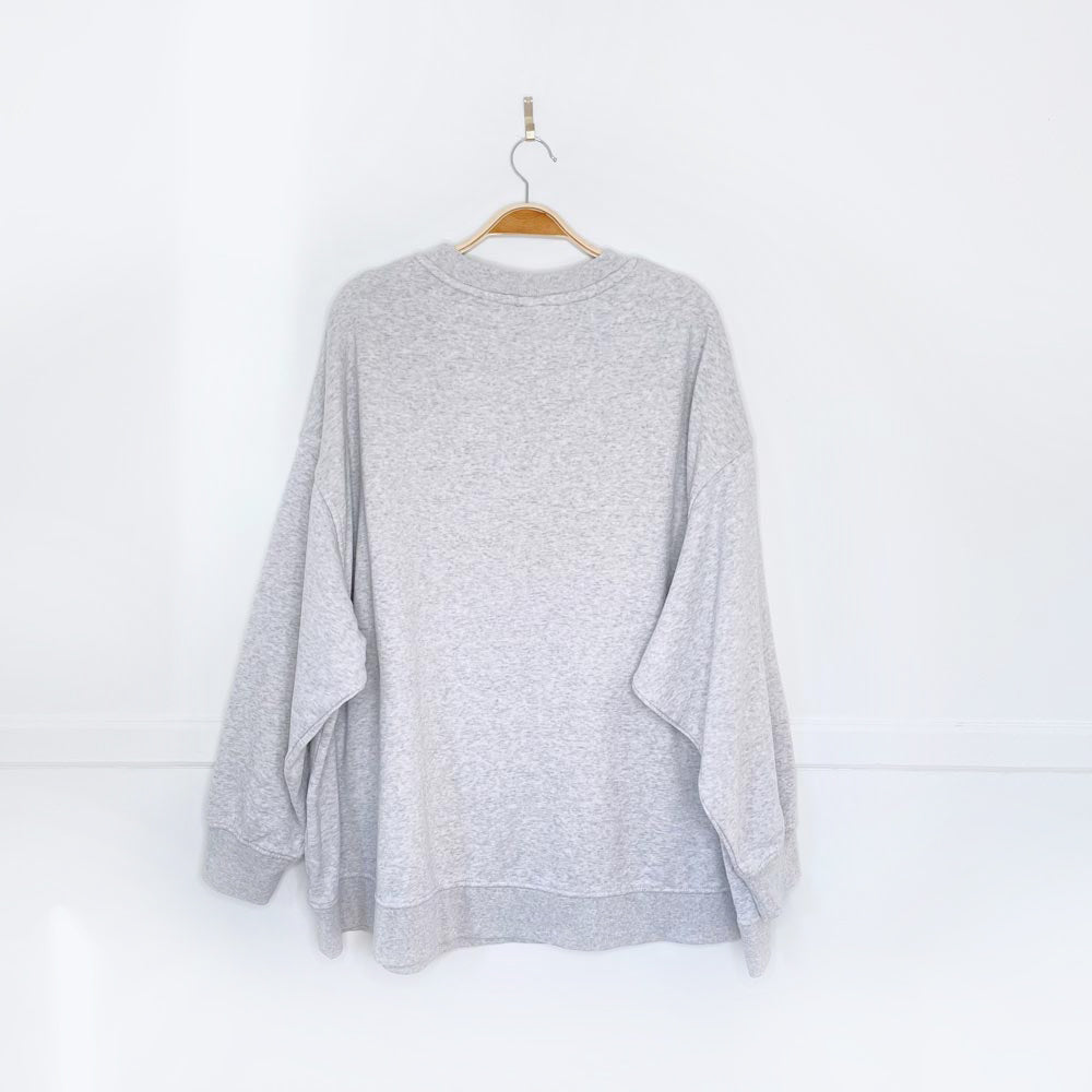 h&m oversized snoopy ice skating crew