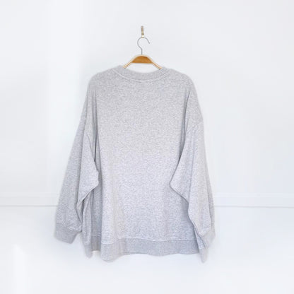 h&m oversized snoopy ice skating crew