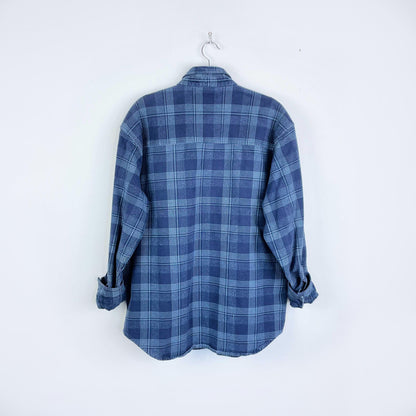 vintage levi's white tab heavy flannel plaid shirt