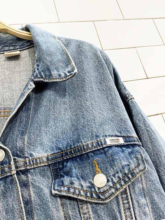levi strauss signature white tab denim jacket - good market thrift store