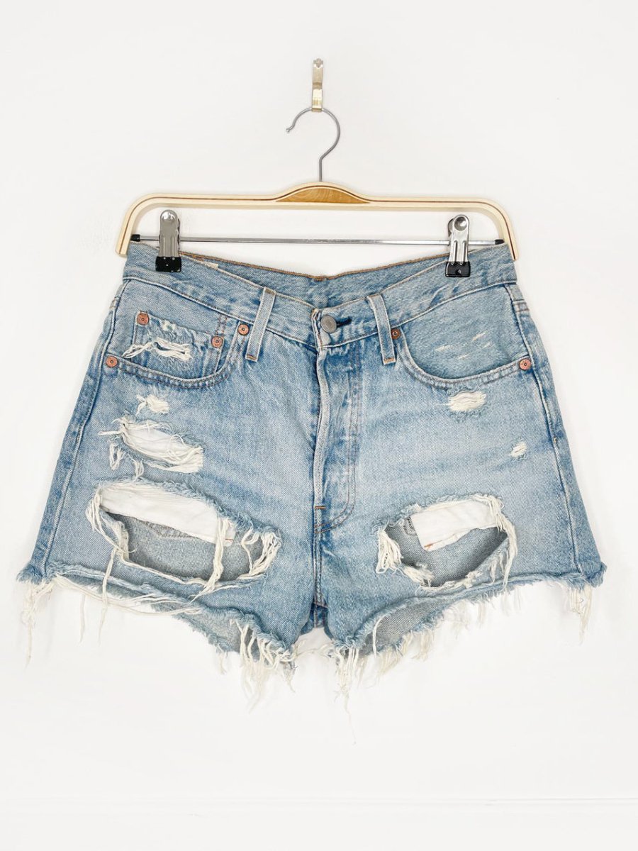 levi's 501 distressed cut off denim shorts - good market thrift store
