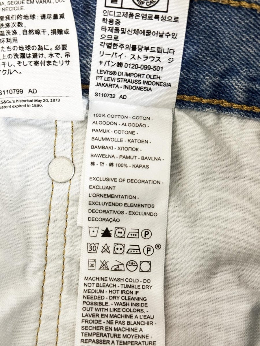 levi's 501 distressed hem cut - off denim shorts - good market thrift store