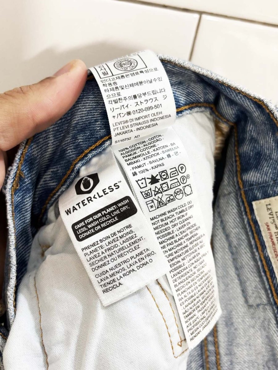 levis 501 distressed straight leg jeans - good market thrift store