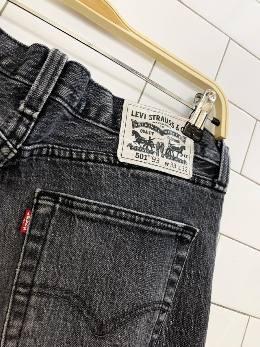 levi's 501 straight white tab '93 fit button fly jeans - good market thrift store