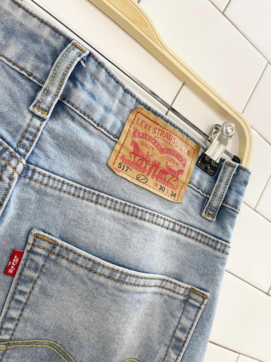 levi's 517 bootcut whiskered denim jeans - good market thrift store