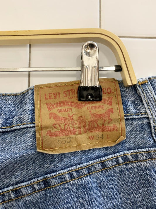 levi's 550 loose long denim shorts - good market thrift store