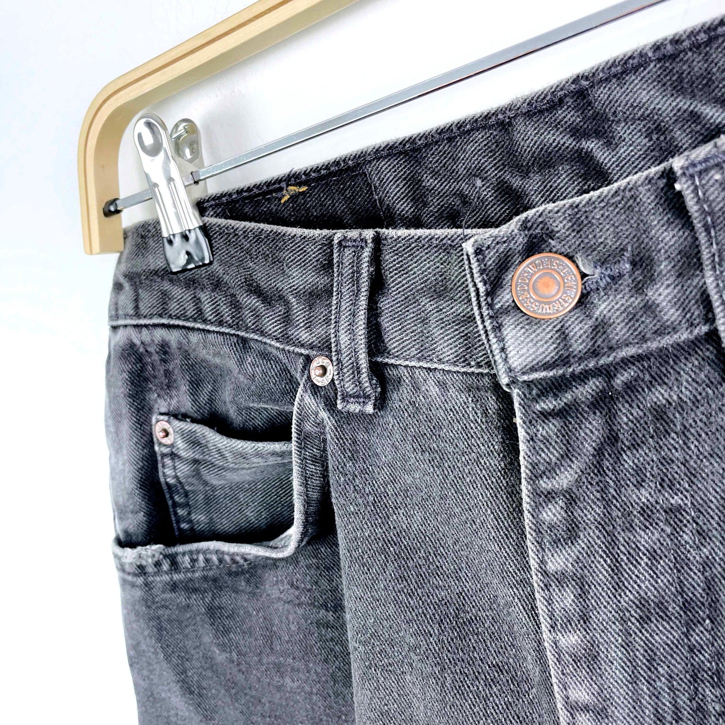 vintage 90s levi's 506 orange tab black jeans