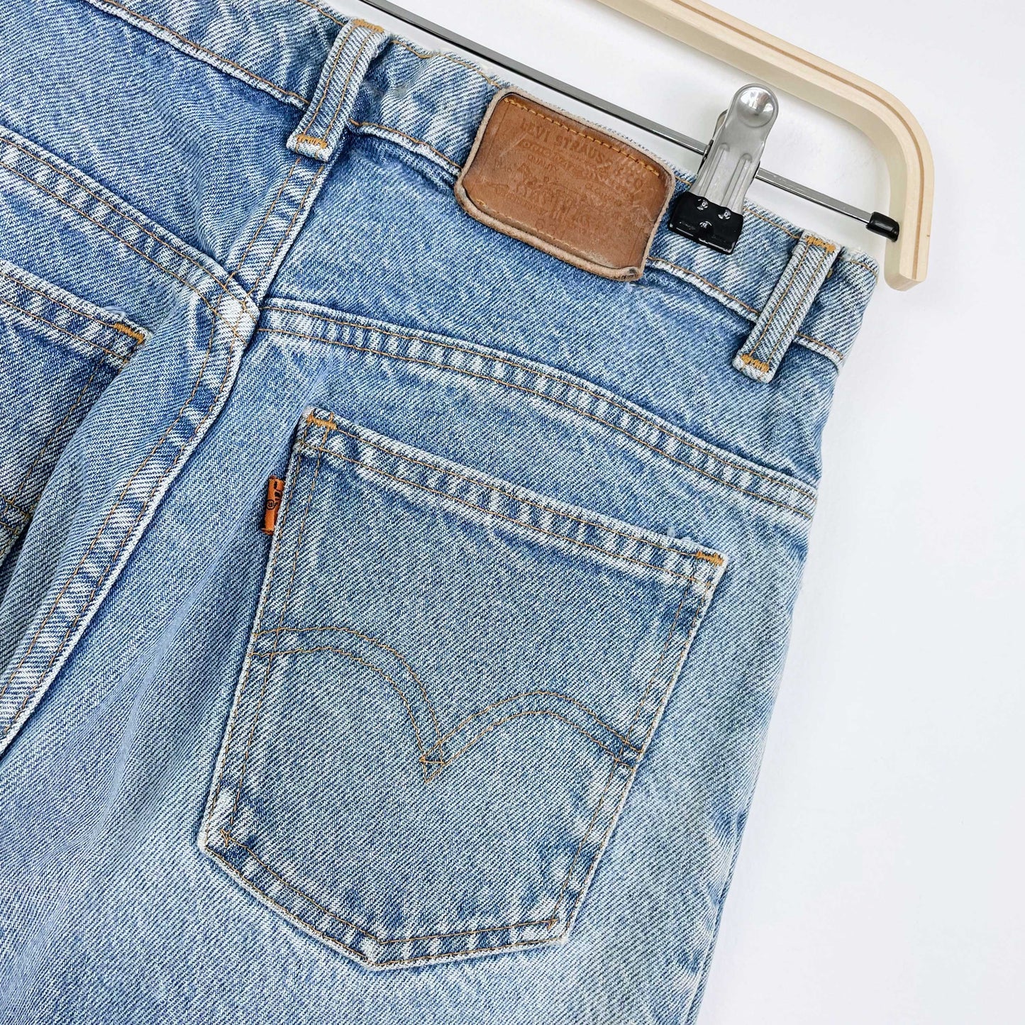 vintage levi's orange tab 631 light wash jeans