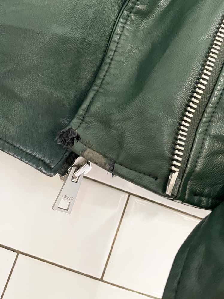 levi's faux leather biker jacket - good market thrift store