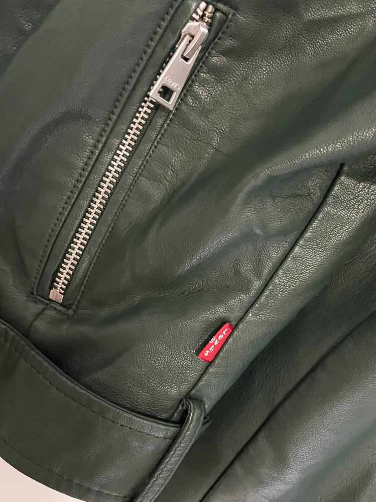 levi's faux leather biker jacket - good market thrift store