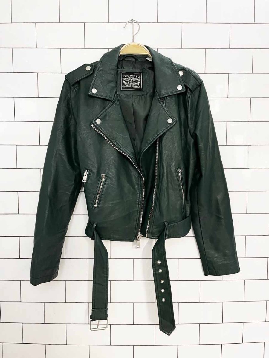 levi's faux leather biker jacket - good market thrift store
