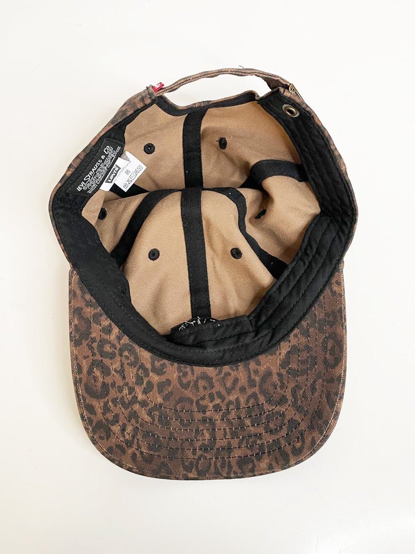 levi's lazy girl animal print embroidered logo hat - good market thrift store
