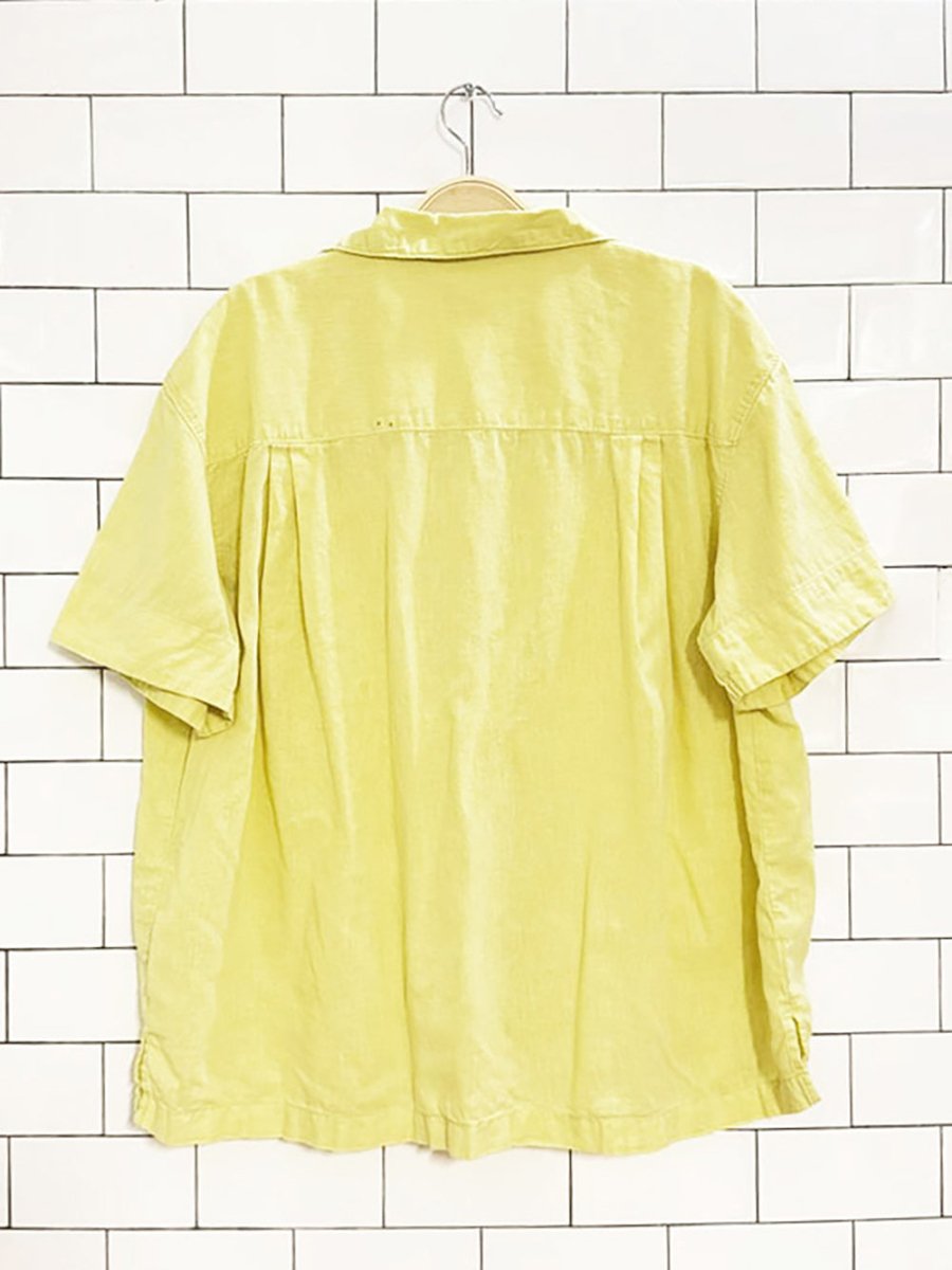 levi's linen - blend boxy full button shirt - good market thrift store