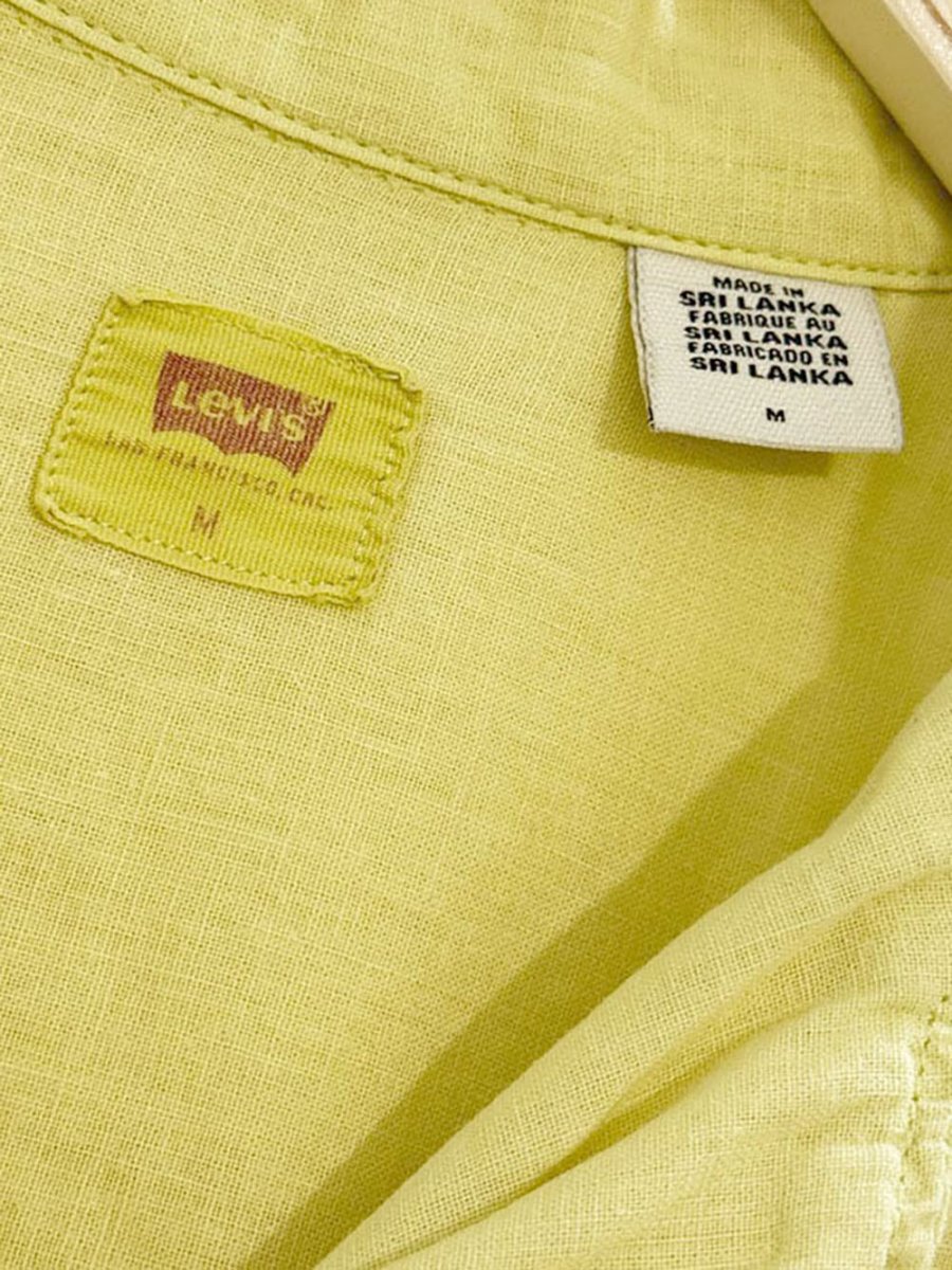 levi's linen - blend boxy full button shirt - good market thrift store