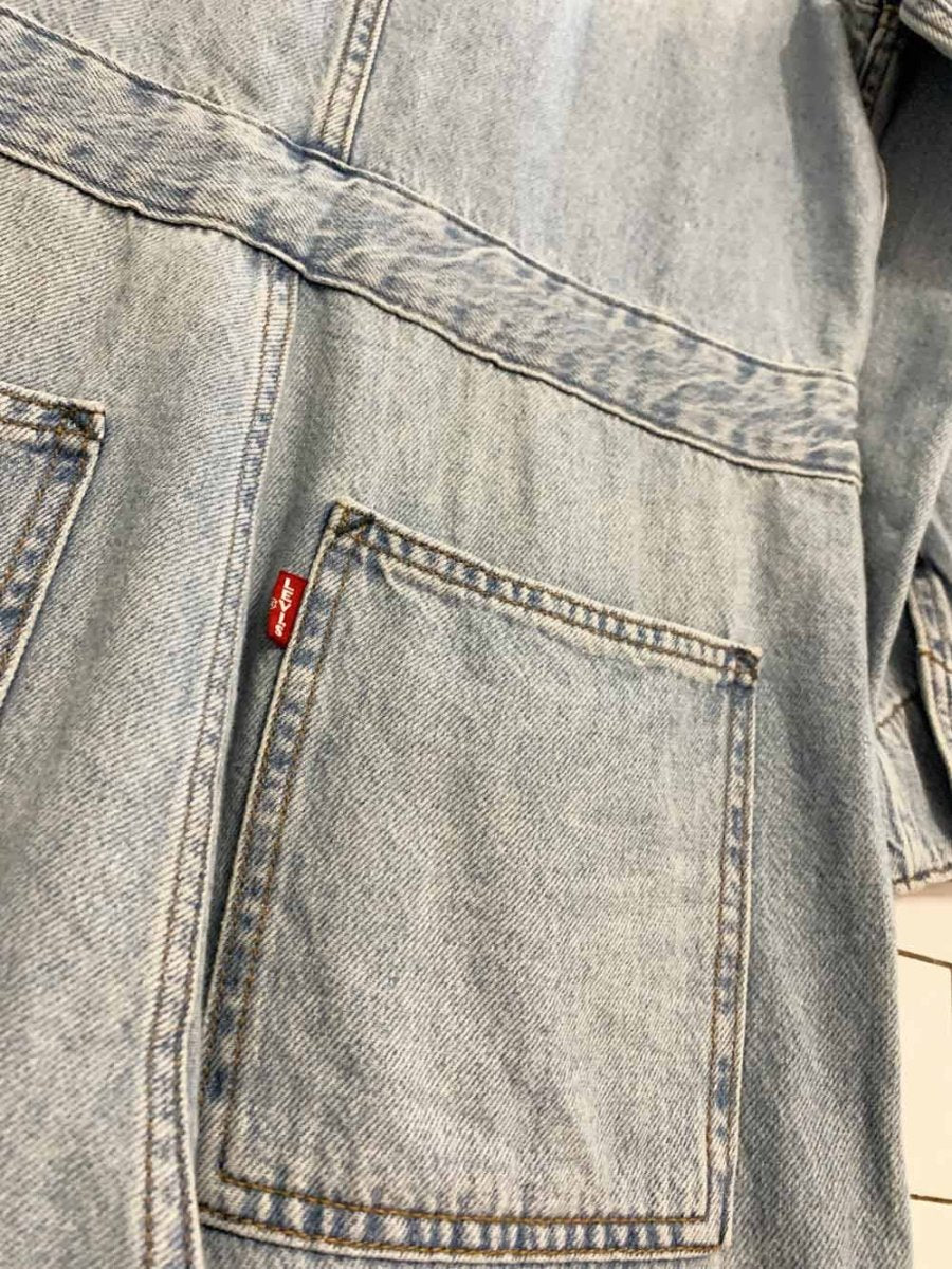 levi's loose wide leg denim coveralls - good market thrift store