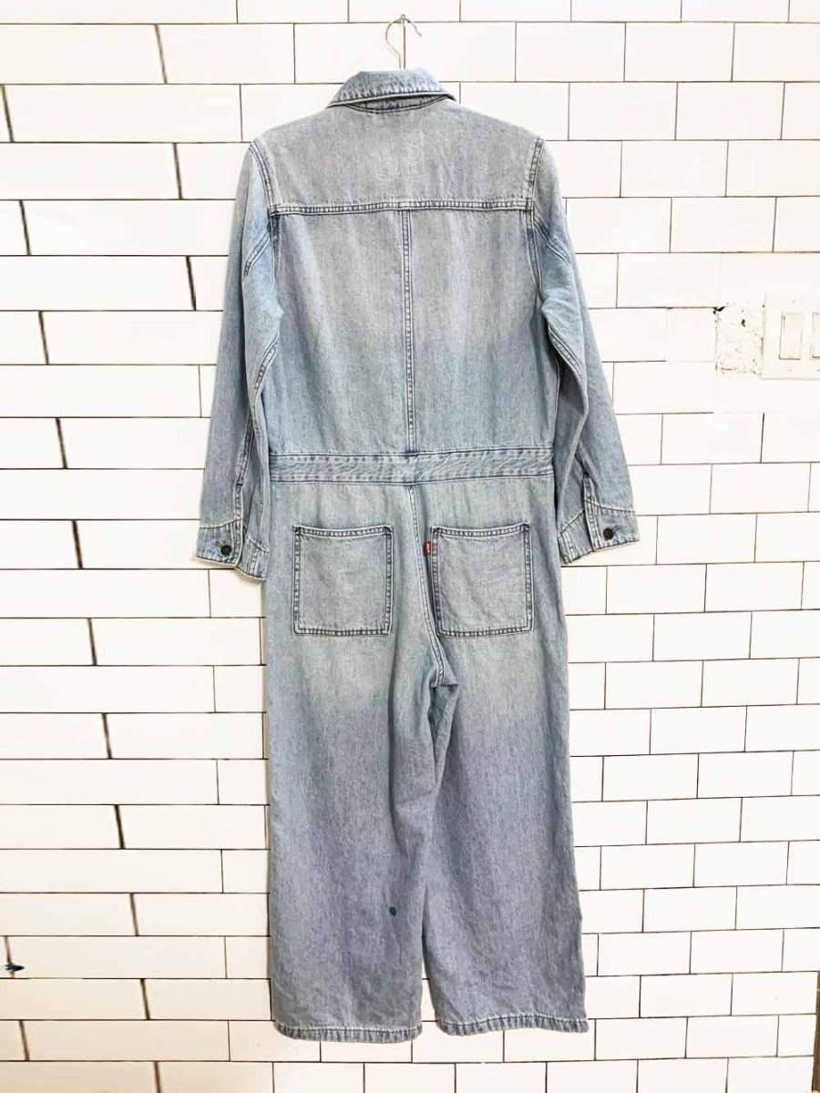 levi's loose wide leg denim coveralls - good market thrift store