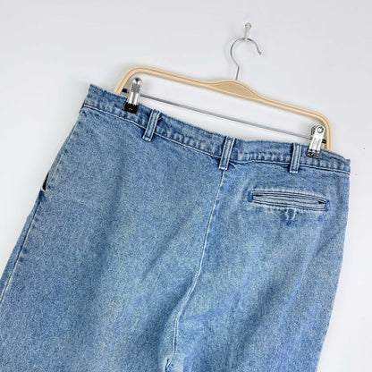 vintage 90s levi's medallion white tab pleated jeans