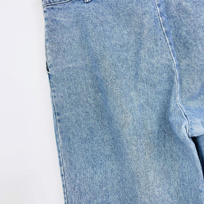 vintage 90s levi's medallion white tab pleated jeans