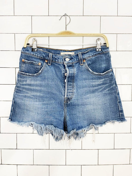 levi's ribcage cut off denim shorts - good market thrift store