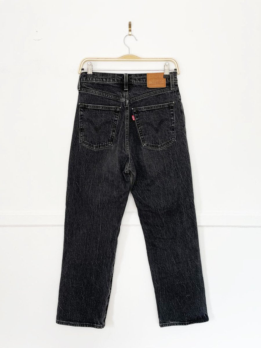 levi's ribcage straight ankle button fly jeans - good market thrift store