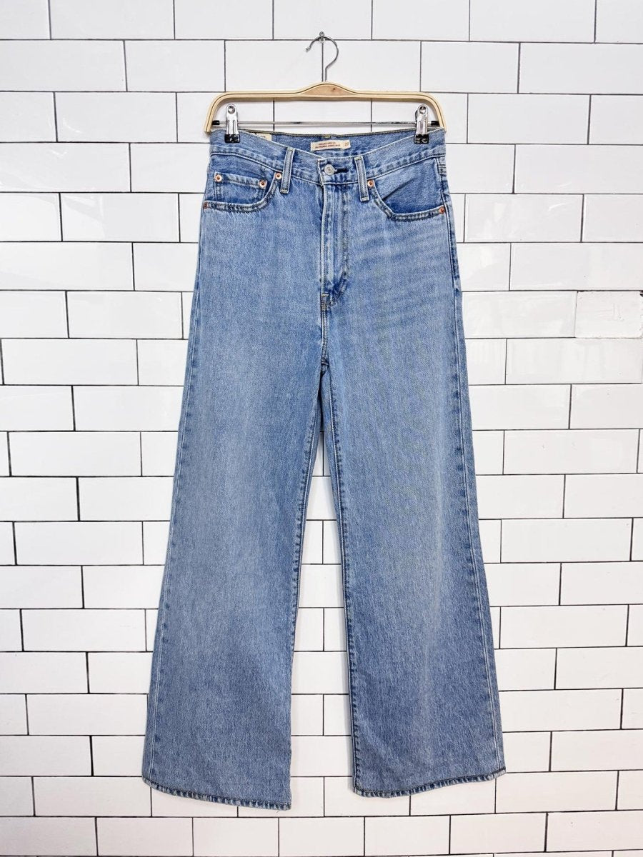 levi's ribcage wide leg jeans | light wash - good market thrift store
