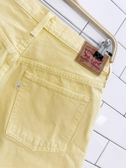 levi's white tab 501 distressed cut off denim shorts - good market thrift store