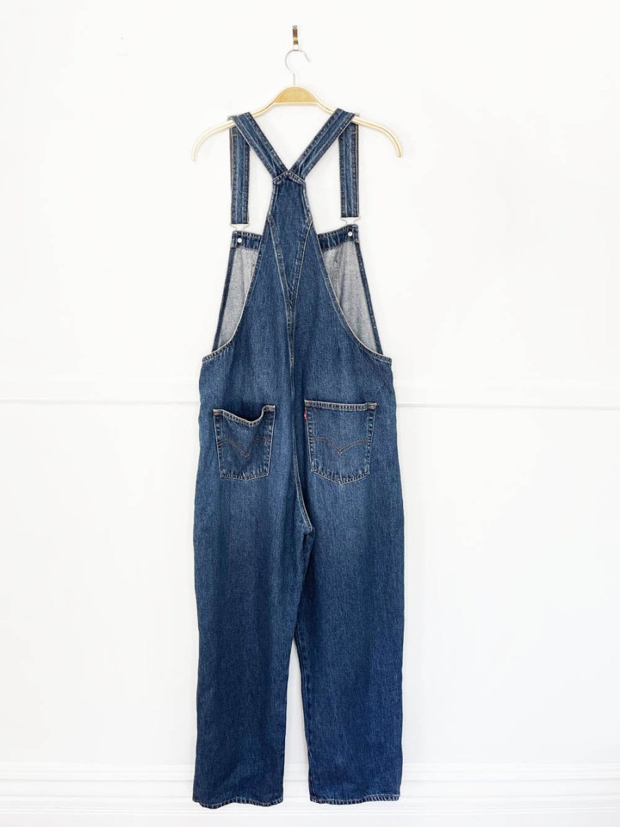 levi's white tab baggy denim overalls - good market thrift store