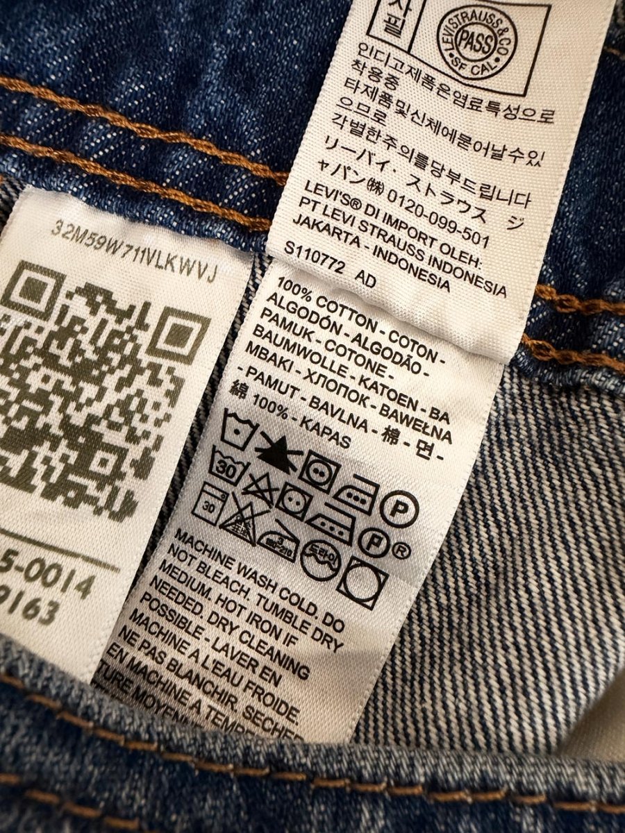 levi's white tab baggy denim overalls - good market thrift store