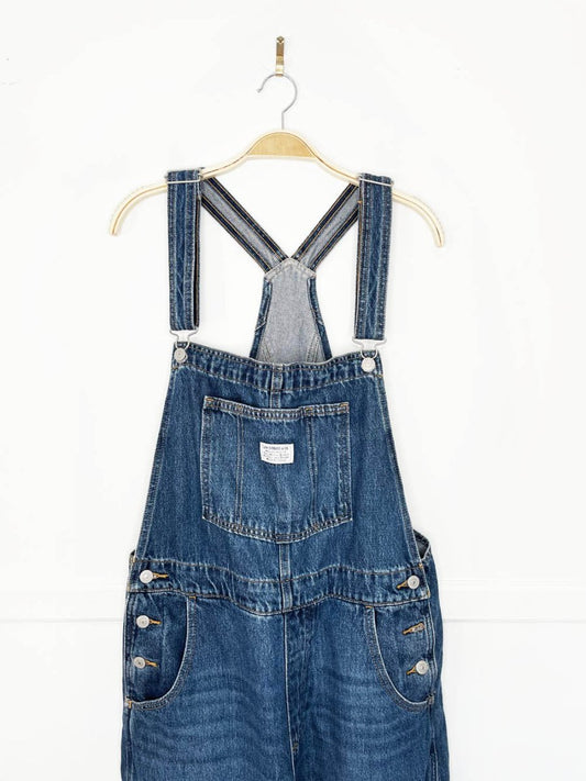 levi's white tab baggy denim overalls - good market thrift store