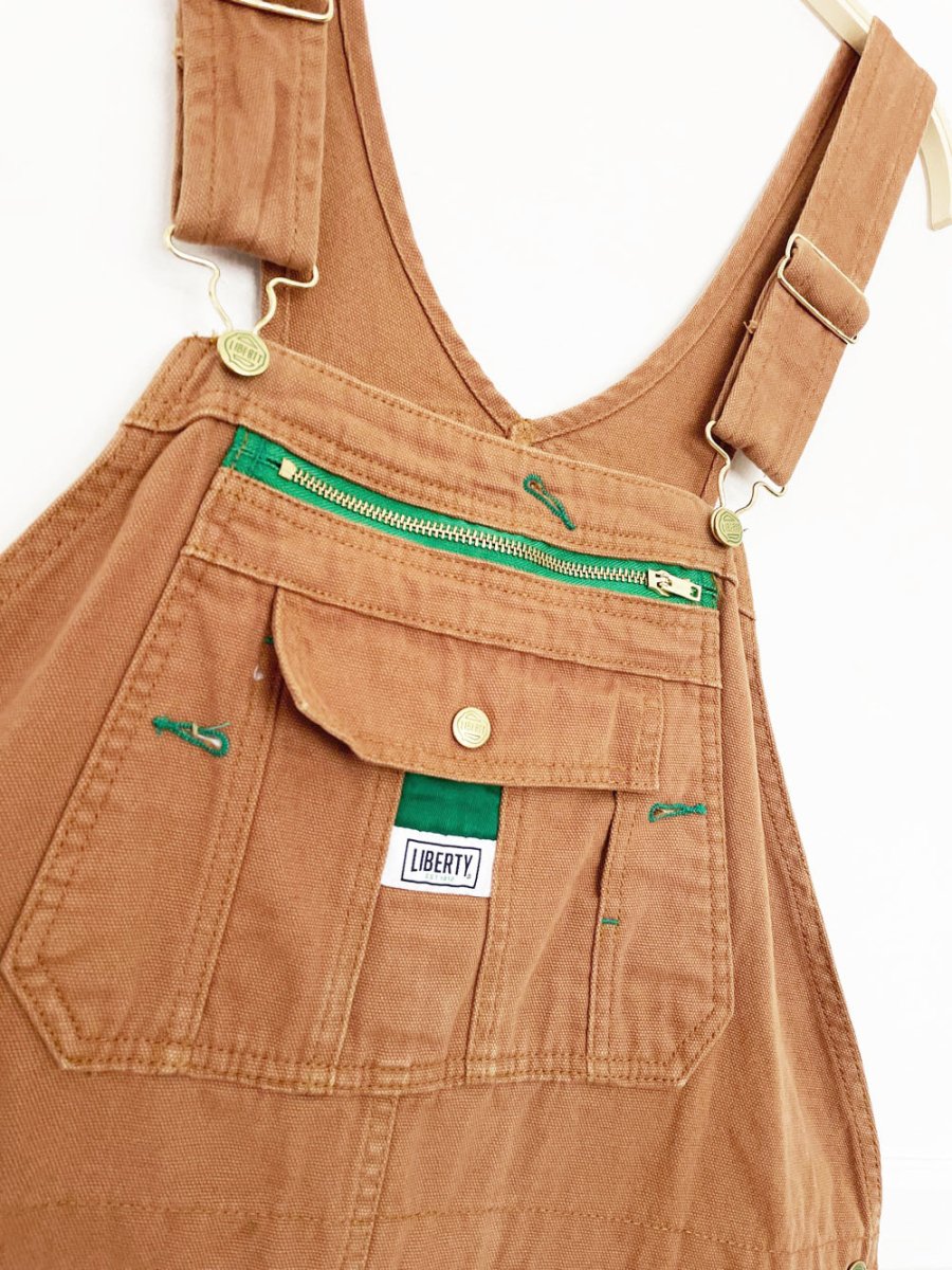 liberty duck canvas distressed overalls - good market thrift store