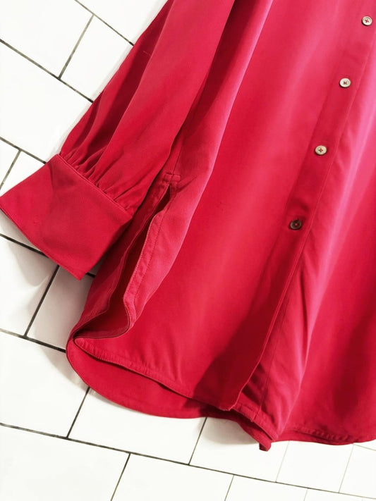 linda allard ellen tracy silk - blend button down shirt - good market thrift store