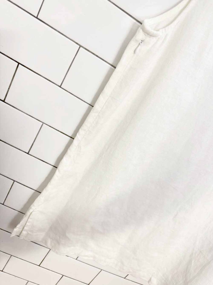 linden hill 100% linen sleeveless top - good market thrift store