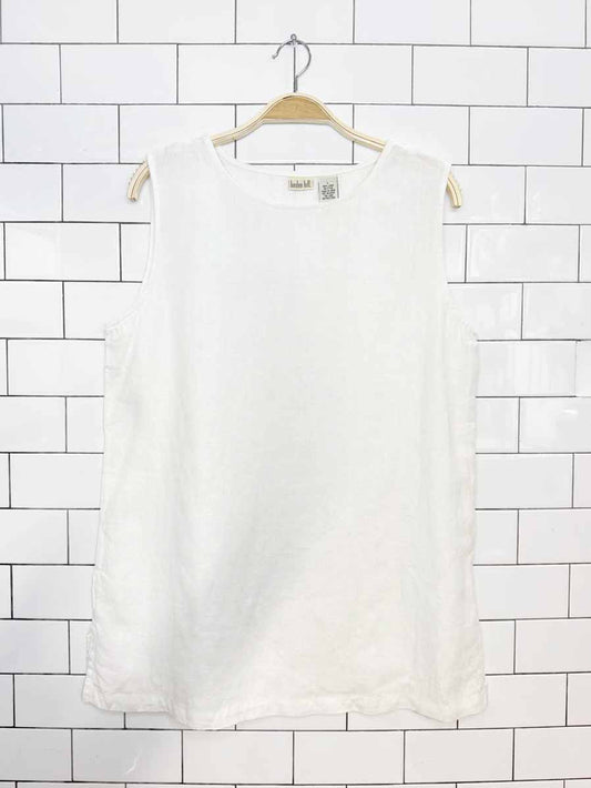 linden hill 100% linen sleeveless top - good market thrift store