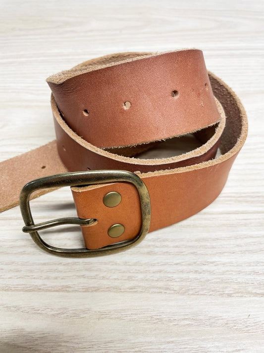 linea pelle vintage leather belt - good market thrift store