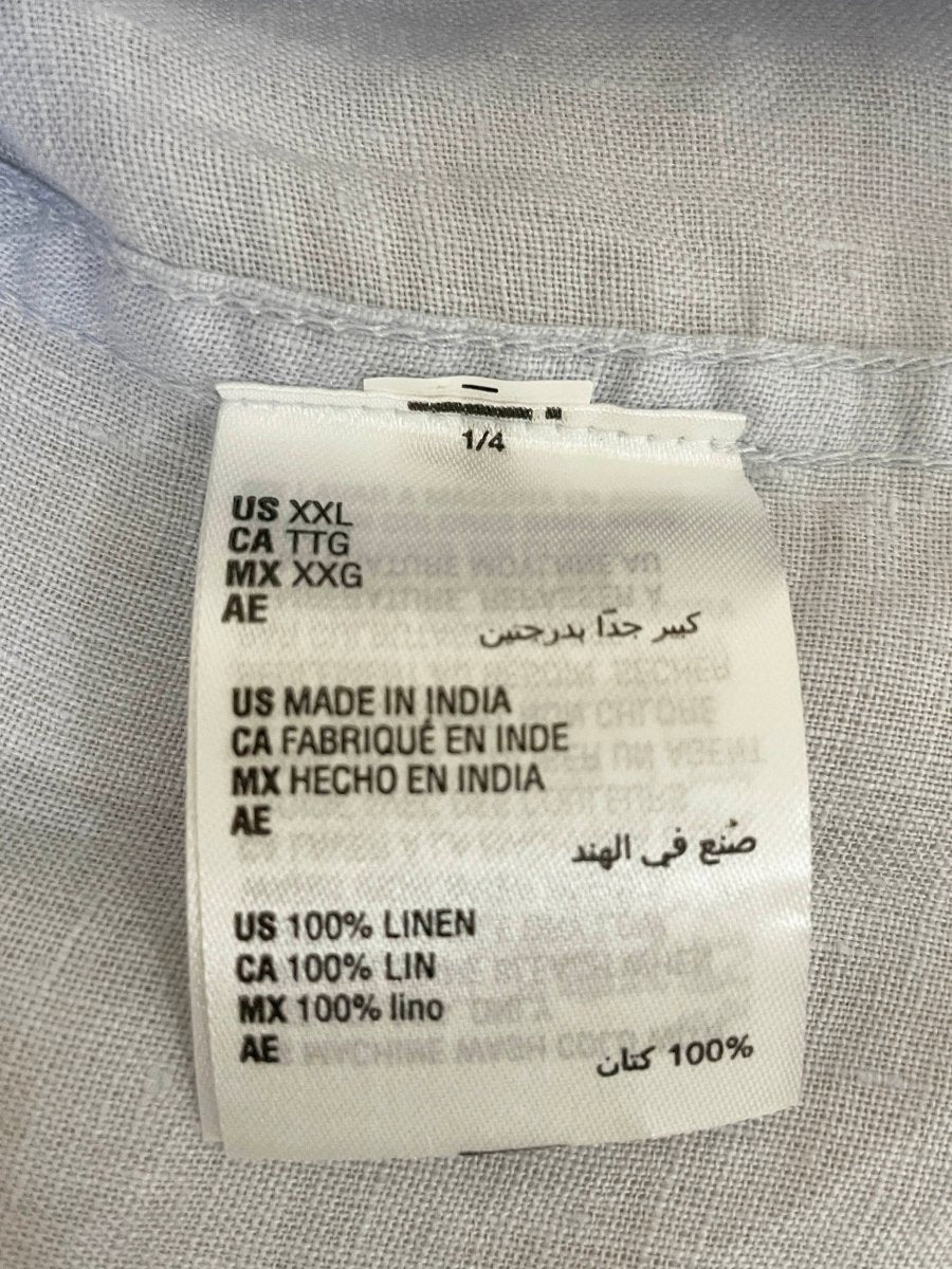 linen club room luxury 100% linen full button shirt | made in India - good market thrift store
