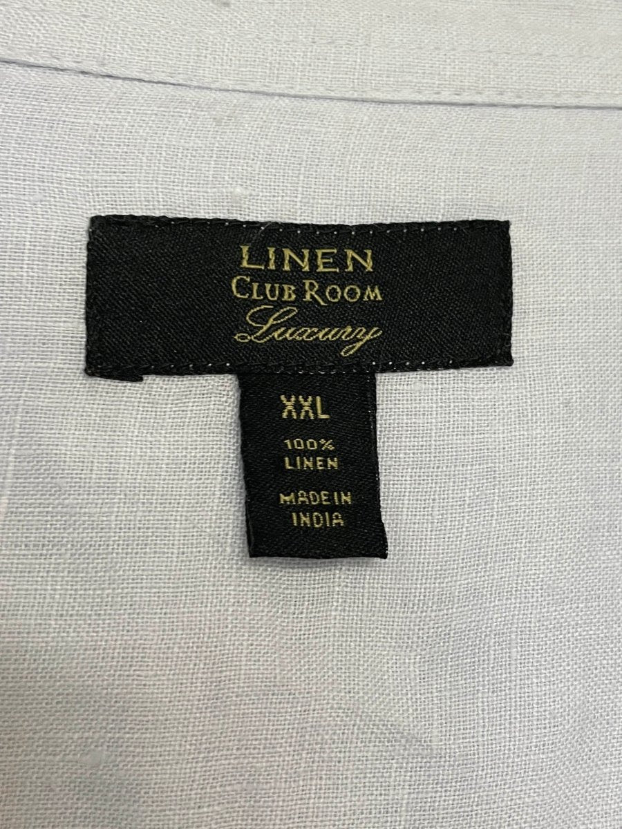 linen club room luxury 100% linen full button shirt | made in India - good market thrift store