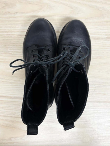 l'intervalle leather platform combat boots | made in spain - good market thrift store