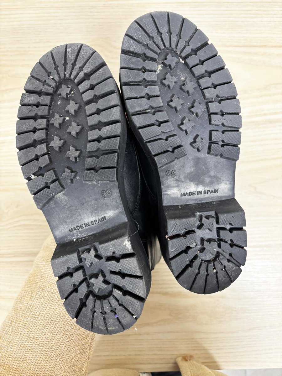 l'intervalle leather platform combat boots | made in spain - good market thrift store