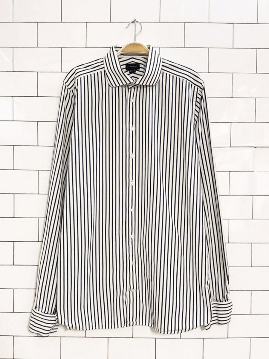 lipson elite striped oversized menswear shirt - good market thrift store