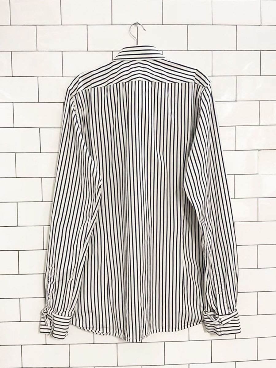lipson elite striped oversized menswear shirt - good market thrift store