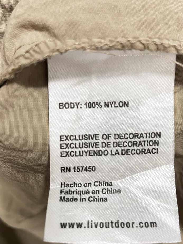 liv outdoor short fit elastic waist rain resistant light jacket - good market thrift store