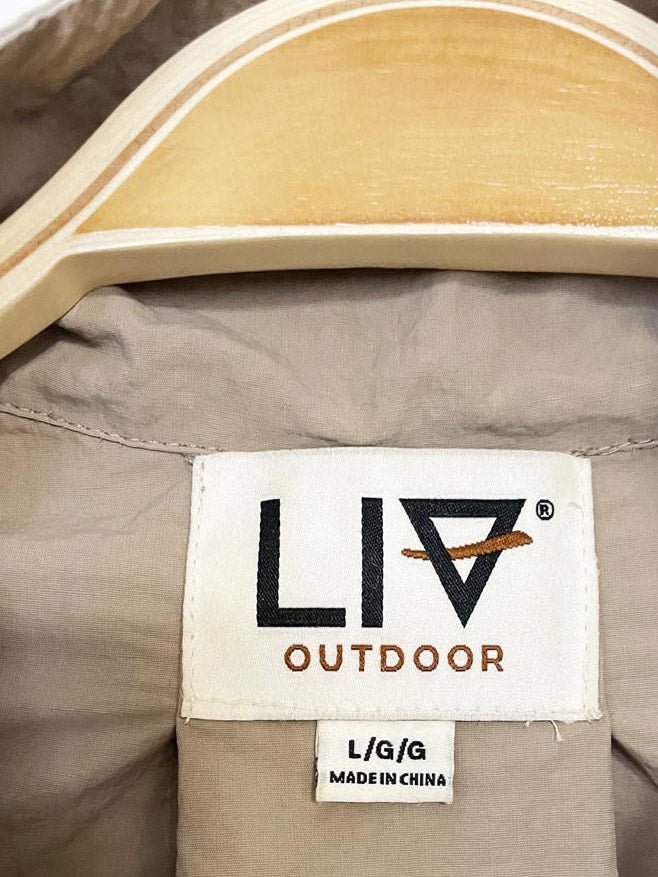 liv outdoor short fit elastic waist rain resistant light jacket - good market thrift store