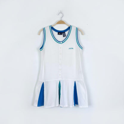 vintage liz sport pique polo pleated mini dress