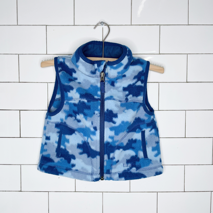 ll bean camo fleece vest - size 2