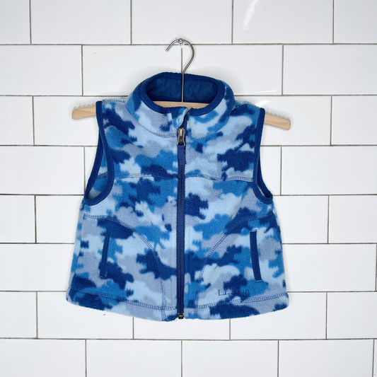 ll bean camo fleece vest - size 2